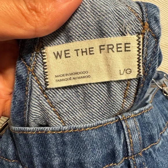 We The Free Classic Blue Denim Overalls size L - Picture 5 of 9